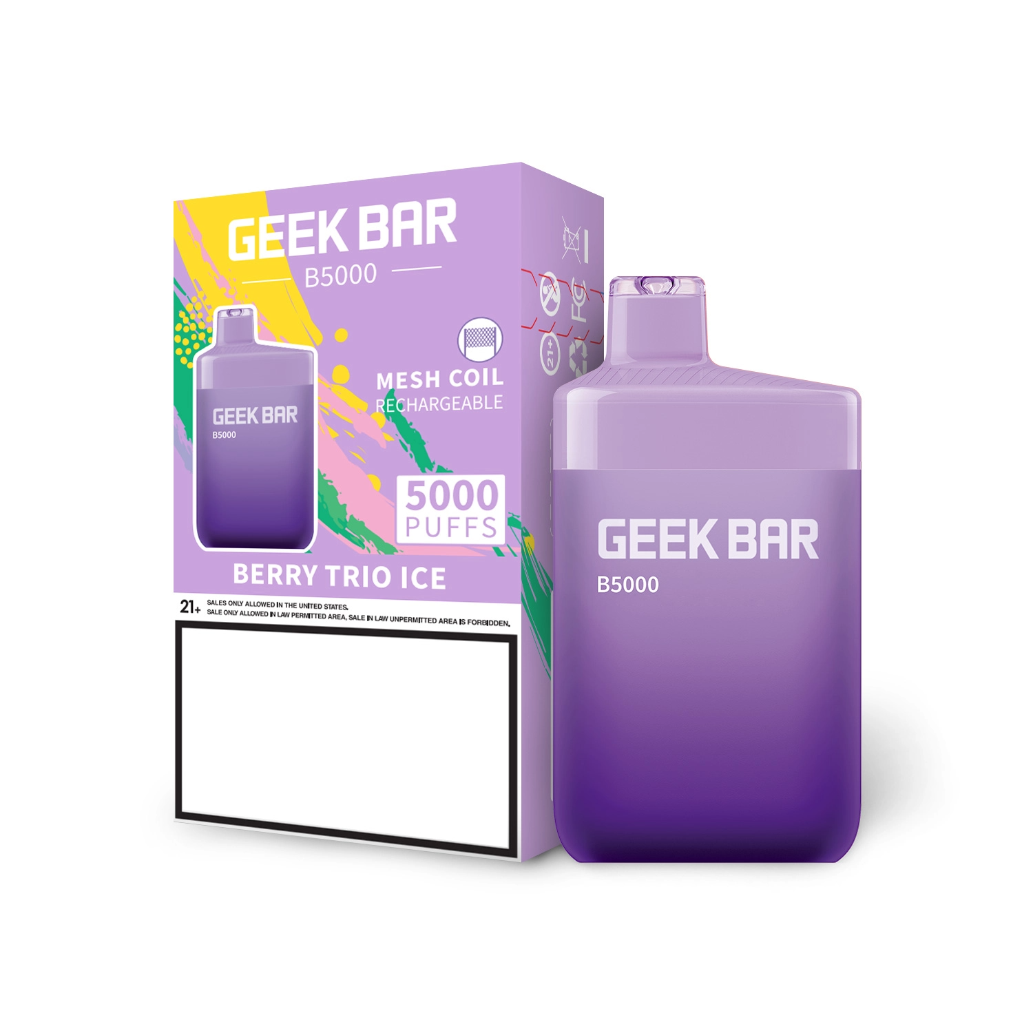 Berry Trio ice Desechable Geek Bar VapeoSur